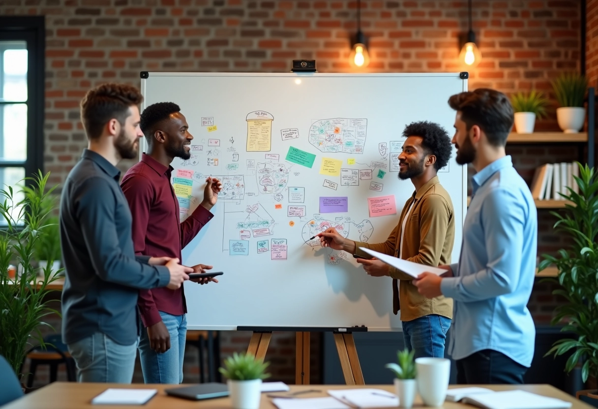 Groupe de professionnels collaborant autour d